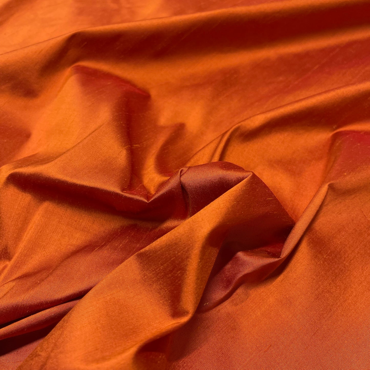 Orange Silk Shantung