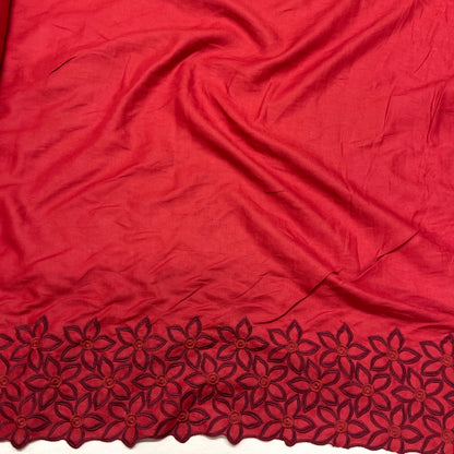 Lino con Bordo Ricamato Floreale