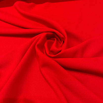 Crêpe de Chine di lana rosso - drappeggio