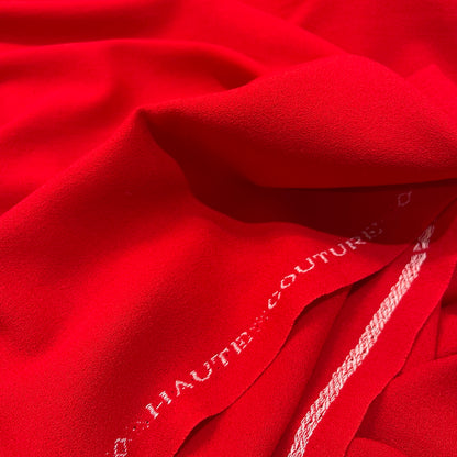 Crêpe de Chine di lana rosso - dettaglio trama