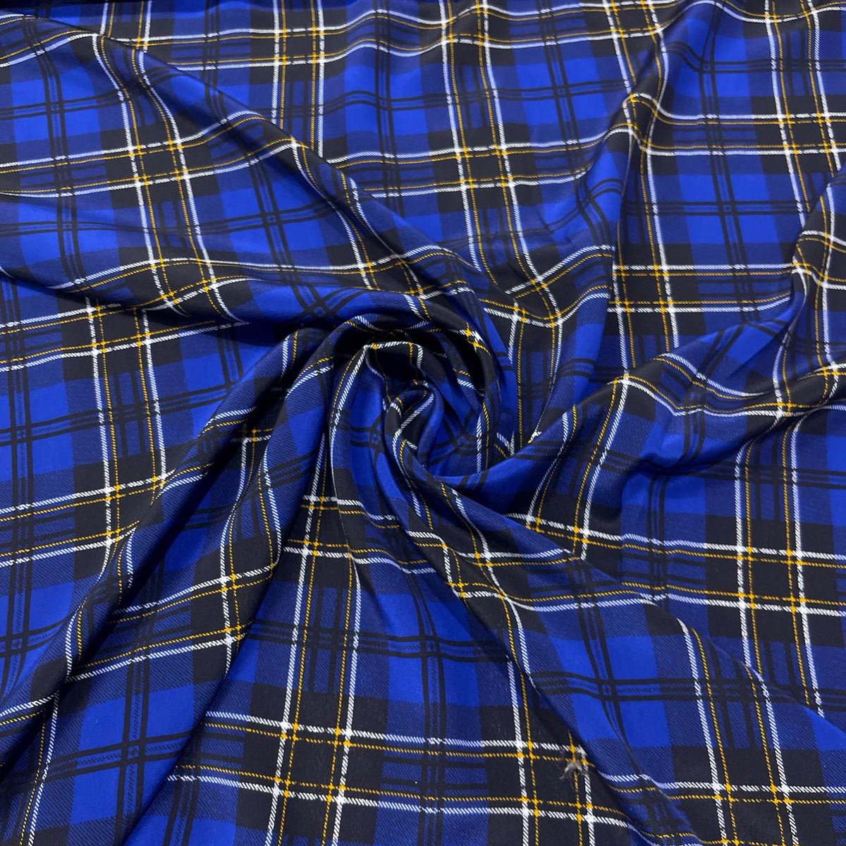 Crepe de Chine in pura seta fantasia tartan - dettaglio