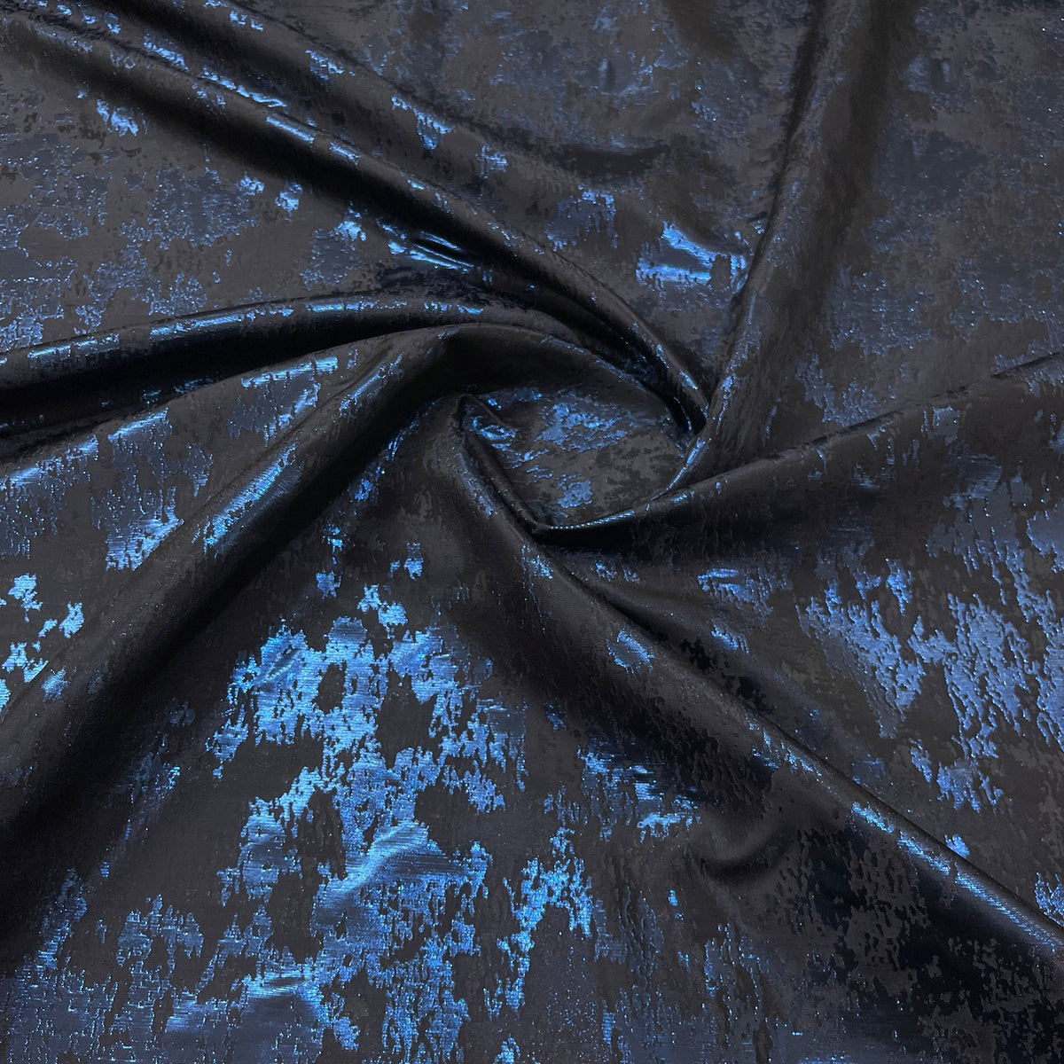 Dettaglio jacquard astratto blu metallizzato