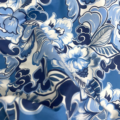 Cotone Fantasia - Floreale Blu