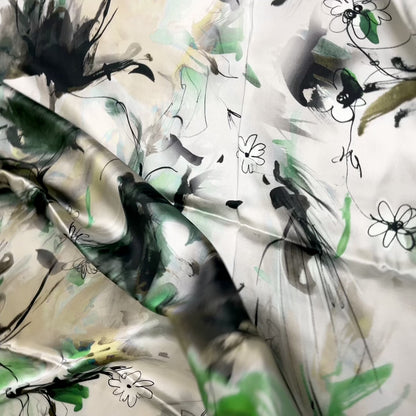 Raso di Seta Fantasia Astratta – 2,10 × 1,40 m