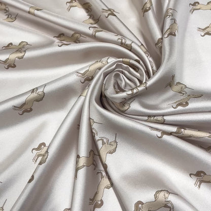 Twill di Seta Unicorni Avorio