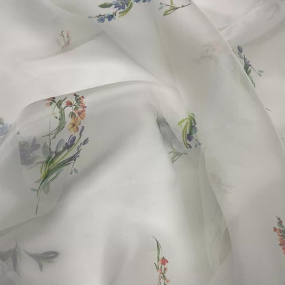 Organza di Seta - Micro Floreale