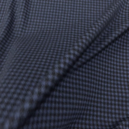 Jersey Lana e Cotone – Pied-de-poule Blu e Nero