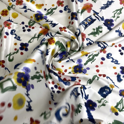 Raso di Seta Elasticizzato Artistica Multicolor – 1,80 × 1,40 m
