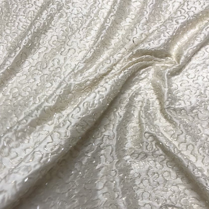 Couture Ivory Embroidered Silk Shantung
