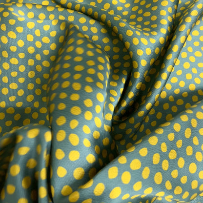 Raso di Seta Ungaro Pois Gialli – 2,50 × 1,40 m