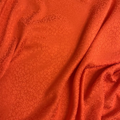 Seta Jacquard Animalier Arancio – 2,80 × 1,40 m
