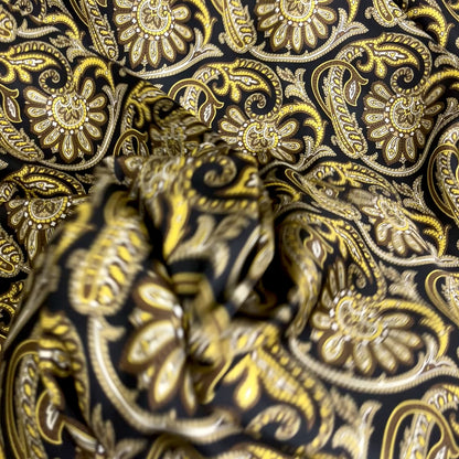 Twill di Seta Fantasia Paisley Oro – 4,60 × 1,40 m