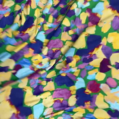 Jersey di Viscosa Fantasia Astratta Multicolor