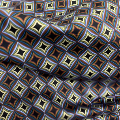 Cotone Rasatello Fantasia Geometrica
