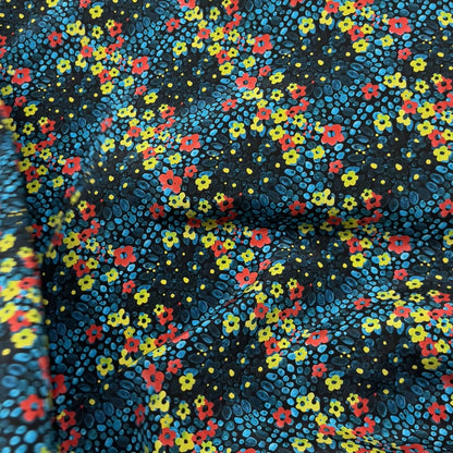 Crêpe de Chine Seta Ungaro – Microfloreale Multicolore
