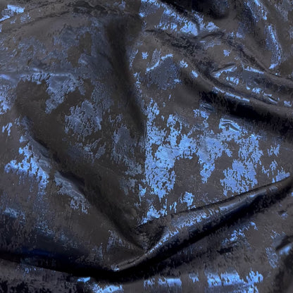 Jacquard Astratto Blu Metallizzato