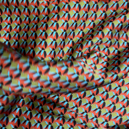 Raso di Seta Ungaro Geometrico – 1,30 × 1,40 m