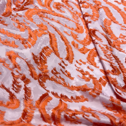 Jacquard Seta Viscosa -  Fil Coupé   Fondo Lilla Chiaro