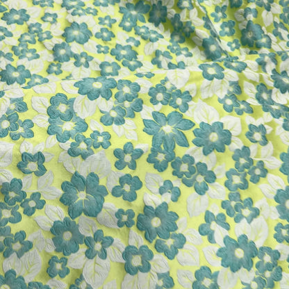 Floral Jacquard – Lime Green