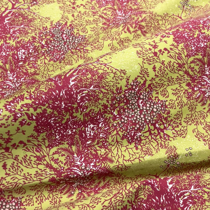 Jacquard Cotone Seta Corallo Lime Haute Couture