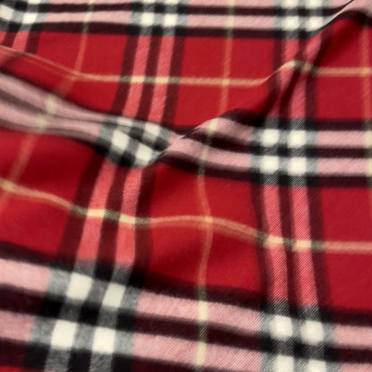 Pura Lana Tartan Garzata – Rosso, Nero