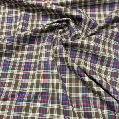 Lana Vergine Elasticizzata Tartan – Verde, Blu, Rosso e Panna