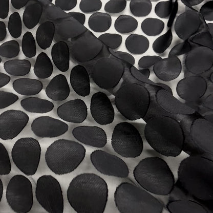 Jacquard Pois- Base Trasparente in Seta