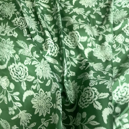Twill di Seta Floreale Verde | 1,60 × 1,40 m