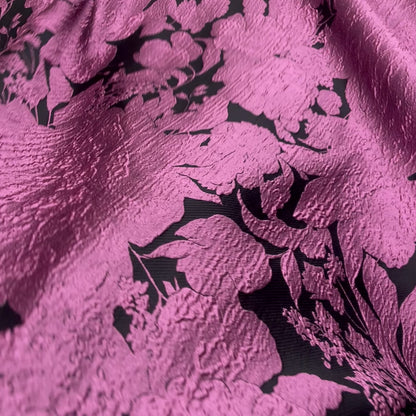 Floral Jacquard – Fuchsia and Black Floral