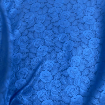 Seta Jacquard Floreale Blu Elettrico – 1,60 × 1,40 m