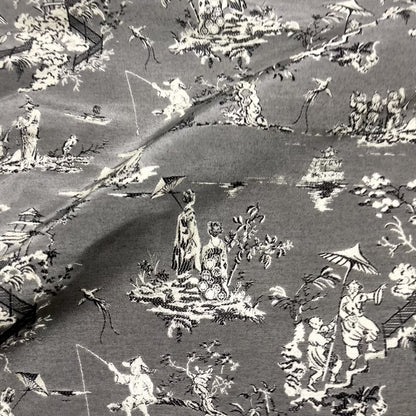 Jacquard Cotone - CD Toile de Jouy Grigio