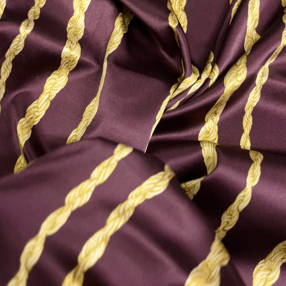 Raso di Seta Elasticizzato  Corde Oro – 1,50 × 1,40 m