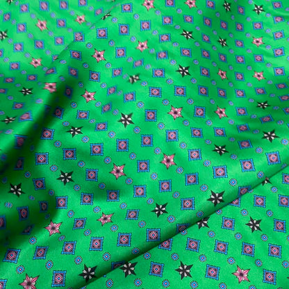 Twill Seta Verde Micro