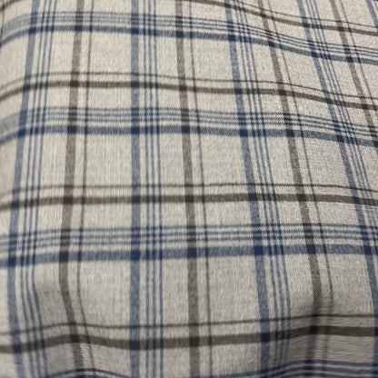 Lana Vergine Elasticizzata Tartan – Grigio e Blu