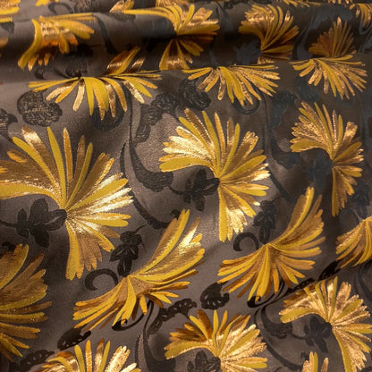 Luminous floral jacquard – Laminated brown