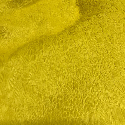 Silk Jacquard – Floral Yellow