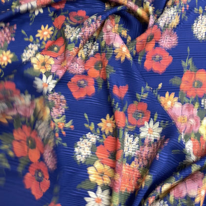 Seta Jacquard Floreale Blu – 1,30 × 1,40 m