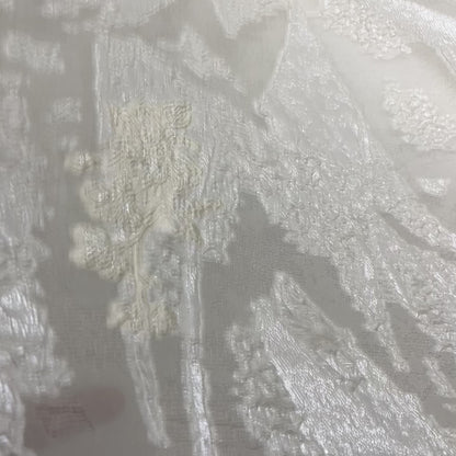 Silk Floral Fil Coupé Ivory