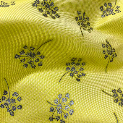 Floral fil coupé jacquard – Ochre Yellow