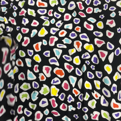 Jersey di Viscosa - Maculata Multicolor Nero