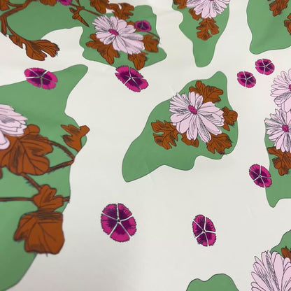 Cotone Popeline Fiori Multicolore