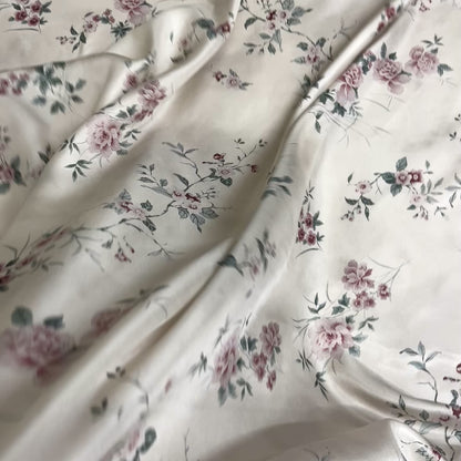 Twill di Seta Floreale Avorio  | 2,50 × 1,40 m