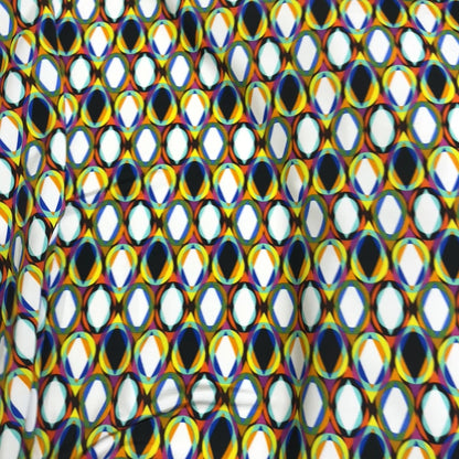 Jersey di Viscosa Fantasia Geometrica Ovale