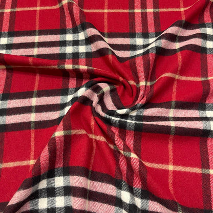Caduta della pura lana tartan garzata