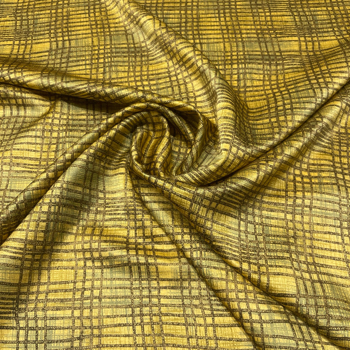 Pura seta fantasia geometrica oro - dettaglio
