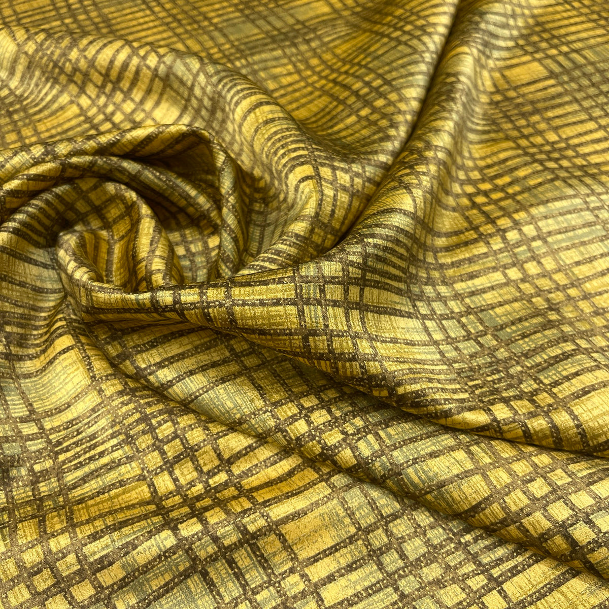 Pura seta fantasia geometrica oro - drappeggio